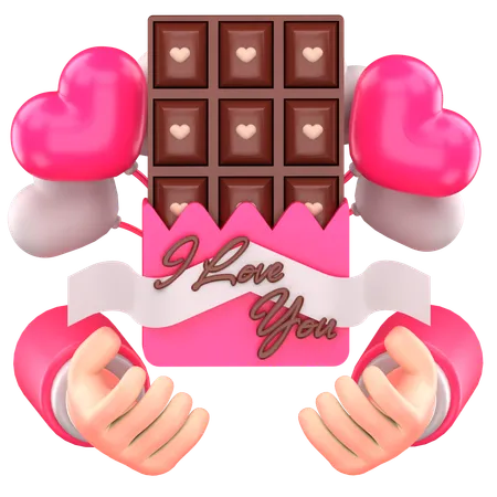 Dando chocolate  3D Icon