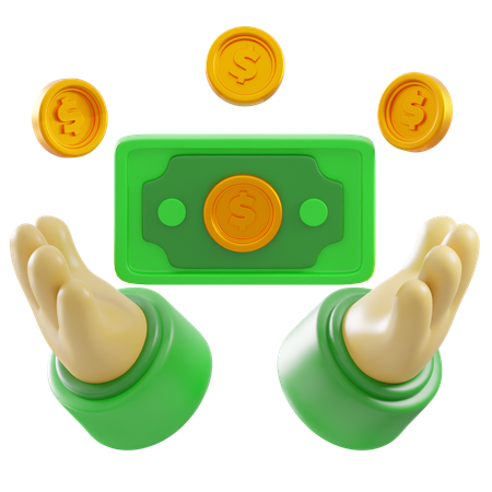 Dando dinero  3D Icon