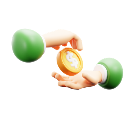 Dando dinheiro  3D Icon
