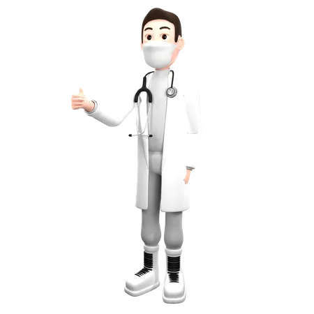 Dando aconselhamento médico médico  3D Illustration