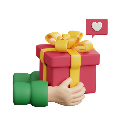 Dando regalo  3D Icon