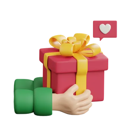 Dando regalo  3D Icon