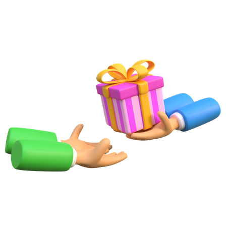 Dando regalo  3D Icon