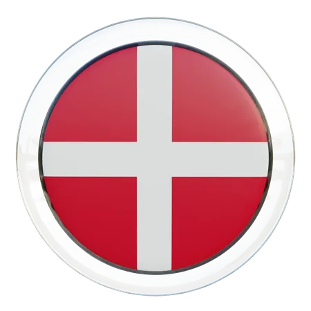Verre drapeau du Danemark  3D Flag