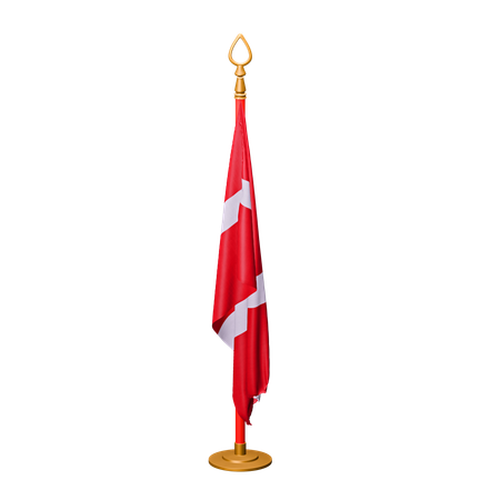 Dänemark Flagge  3D Icon