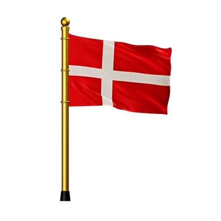 Dänemark Flagge  3D Icon