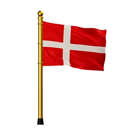 Dänemark Flagge  3D Icon