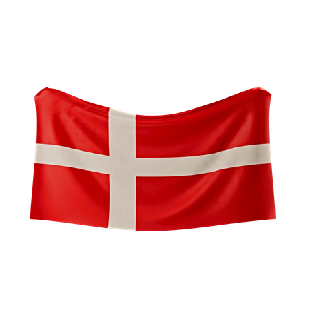 Dänemark Flagge  3D Icon