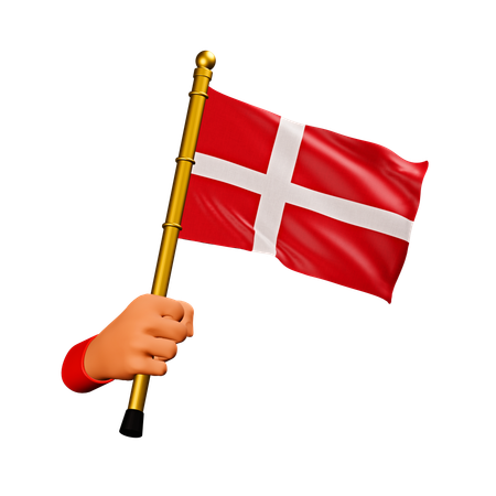 Dänemark Flagge  3D Icon