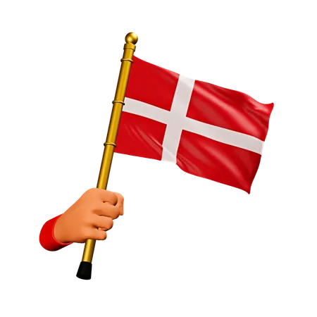 Dänemark Flagge  3D Icon