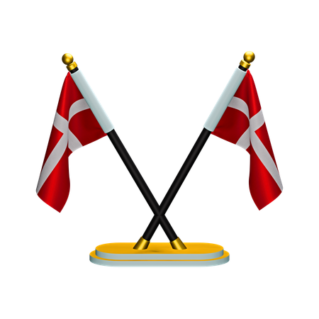 Dänemark Flagge  3D Icon