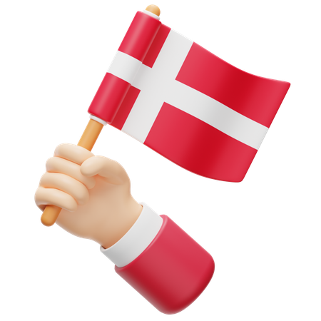 Dänemark Flagge  3D Icon