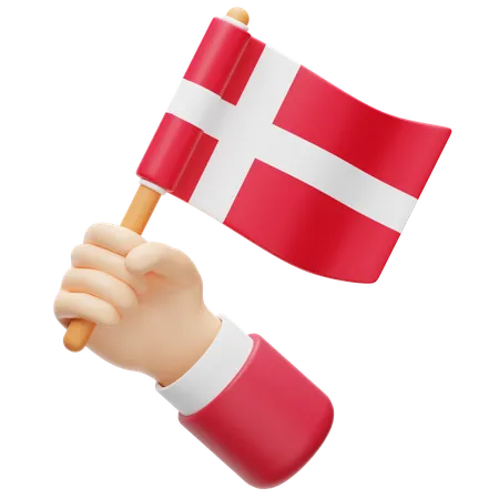 Dänemark Flagge  3D Icon