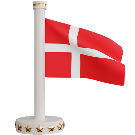 Dänemark Nationalflagge  3D Icon