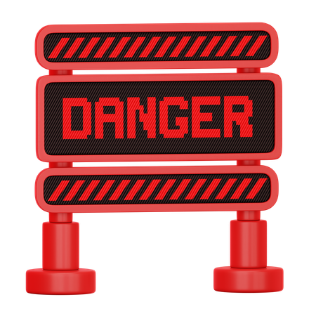 Danger Barrier  3D Icon