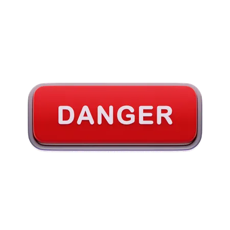 Danger button  3D Icon