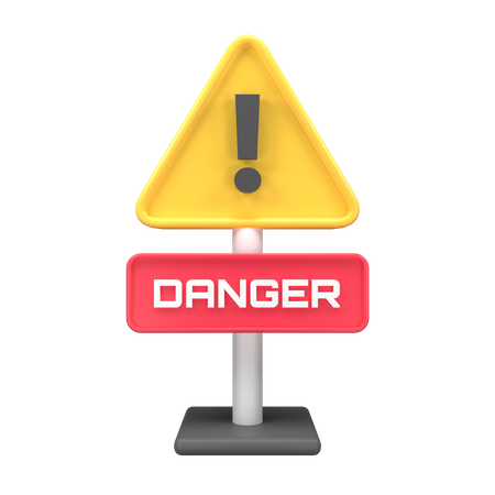 Danger Sign  3D Illustration