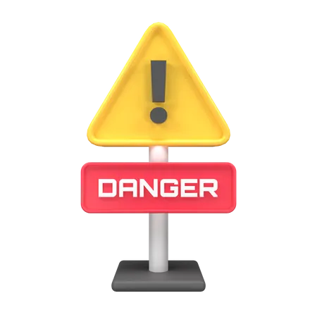 Danger Sign  3D Illustration