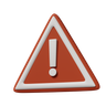 danger sign emoji 3d