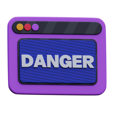 Danger Internet  3D Icon