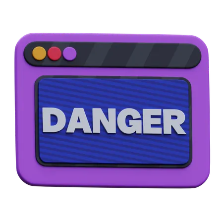 Danger Internet  3D Icon