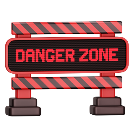 Danger Zone Barrier  3D Icon