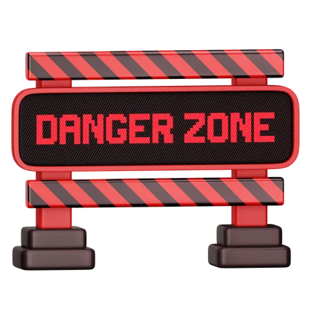 Danger Zone Barrier  3D Icon