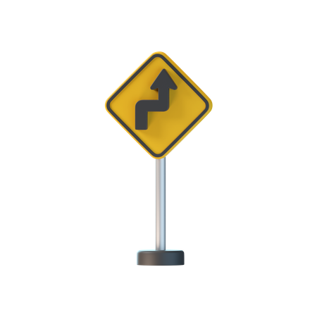 Dangerous Turn  3D Icon