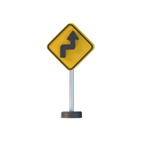 Dangerous Turn  3D Icon