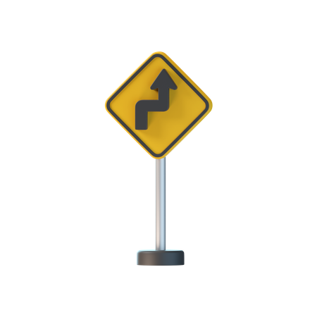 Dangerous Turn  3D Icon