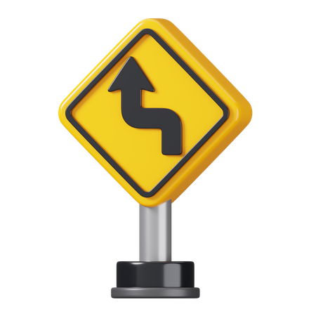 Dangerous Turn  3D Icon