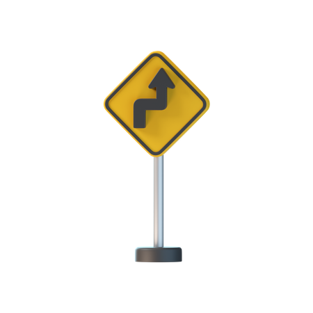 Dangerous Turn 3D Icon