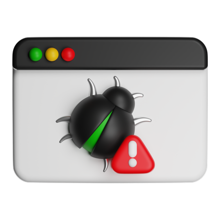 Dangerous Website  3D Icon