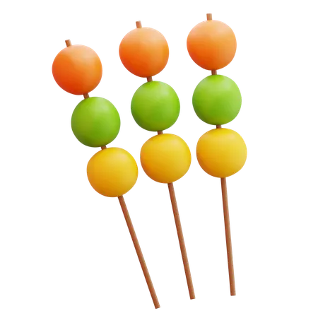 Brochettes de dango  3D Icon