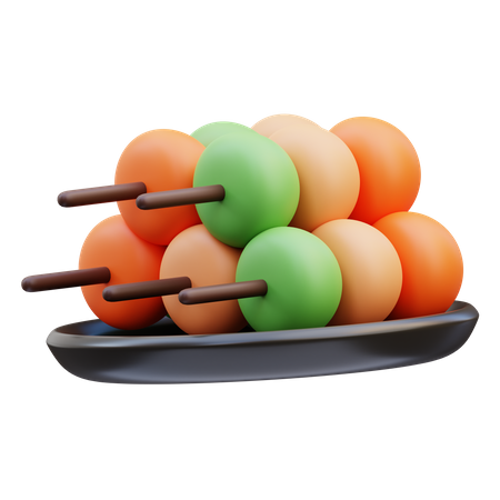 Dango Dumplings  3D Icon