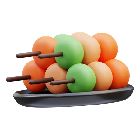 Dango Dumplings  3D Icon