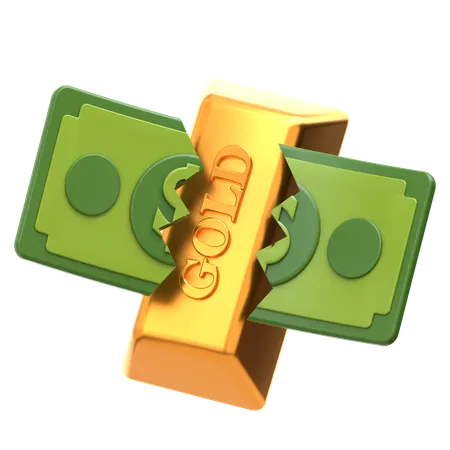 Danificar dinheiro e ouro  3D Icon