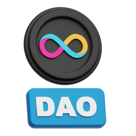 인터넷 컴퓨터 DAO  3D Icon