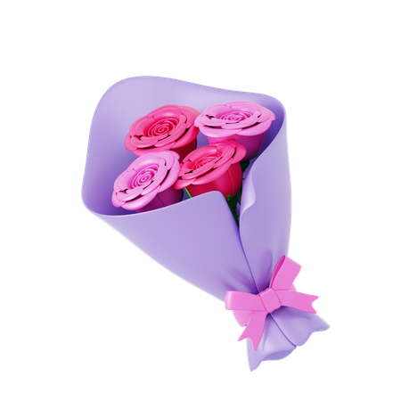 Dar buquê de flores  3D Icon