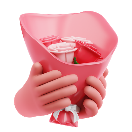 Dar buquê de flores  3D Icon