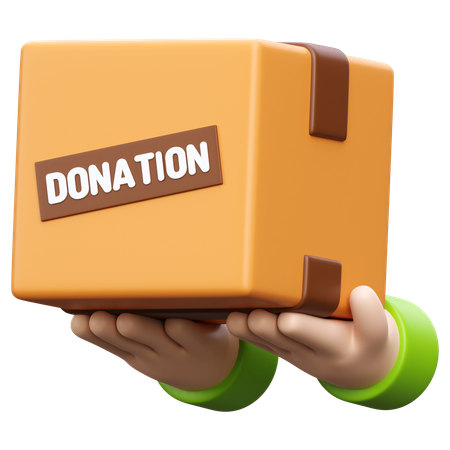 Dar caja de donación  3D Icon