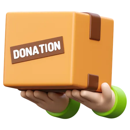 Dar caja de donación  3D Icon