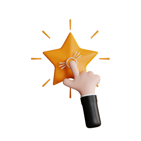 Dar classificação por estrelas  3D Icon