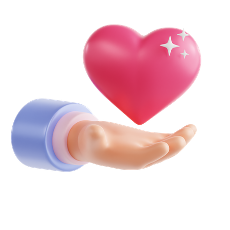 Dar Corazón  3D Icon