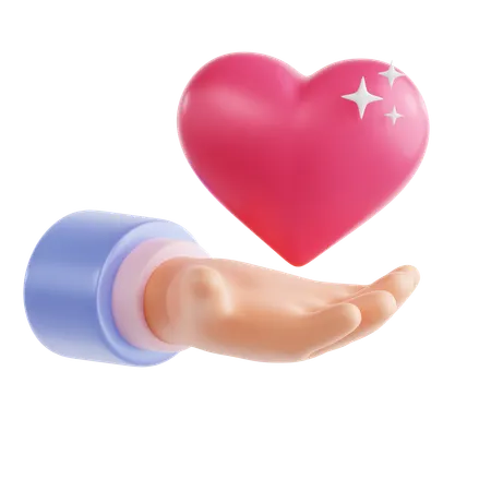 Dar Corazón  3D Icon