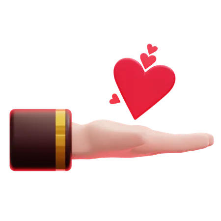 Dar Corazón  3D Icon