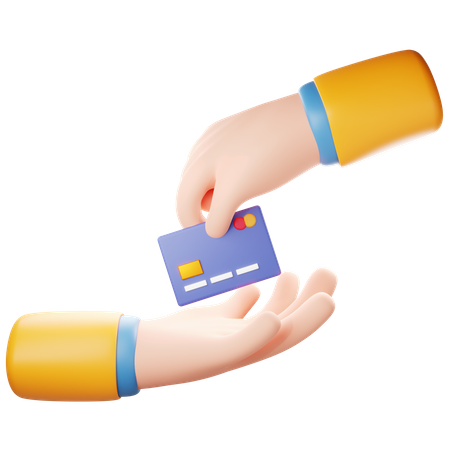 Dar tarjeta de crédito  3D Icon