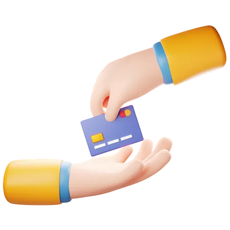 Dar tarjeta de crédito  3D Icon