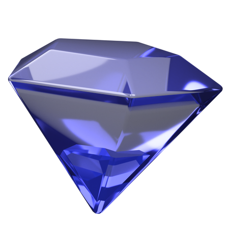 Dark Blue Gem  3D Icon