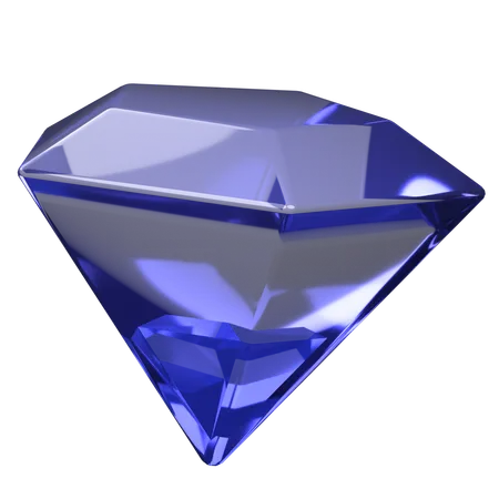 Dark Blue Gem  3D Icon